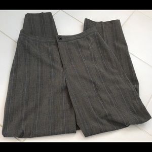 Checkered/pin stripe black, light blue trousers